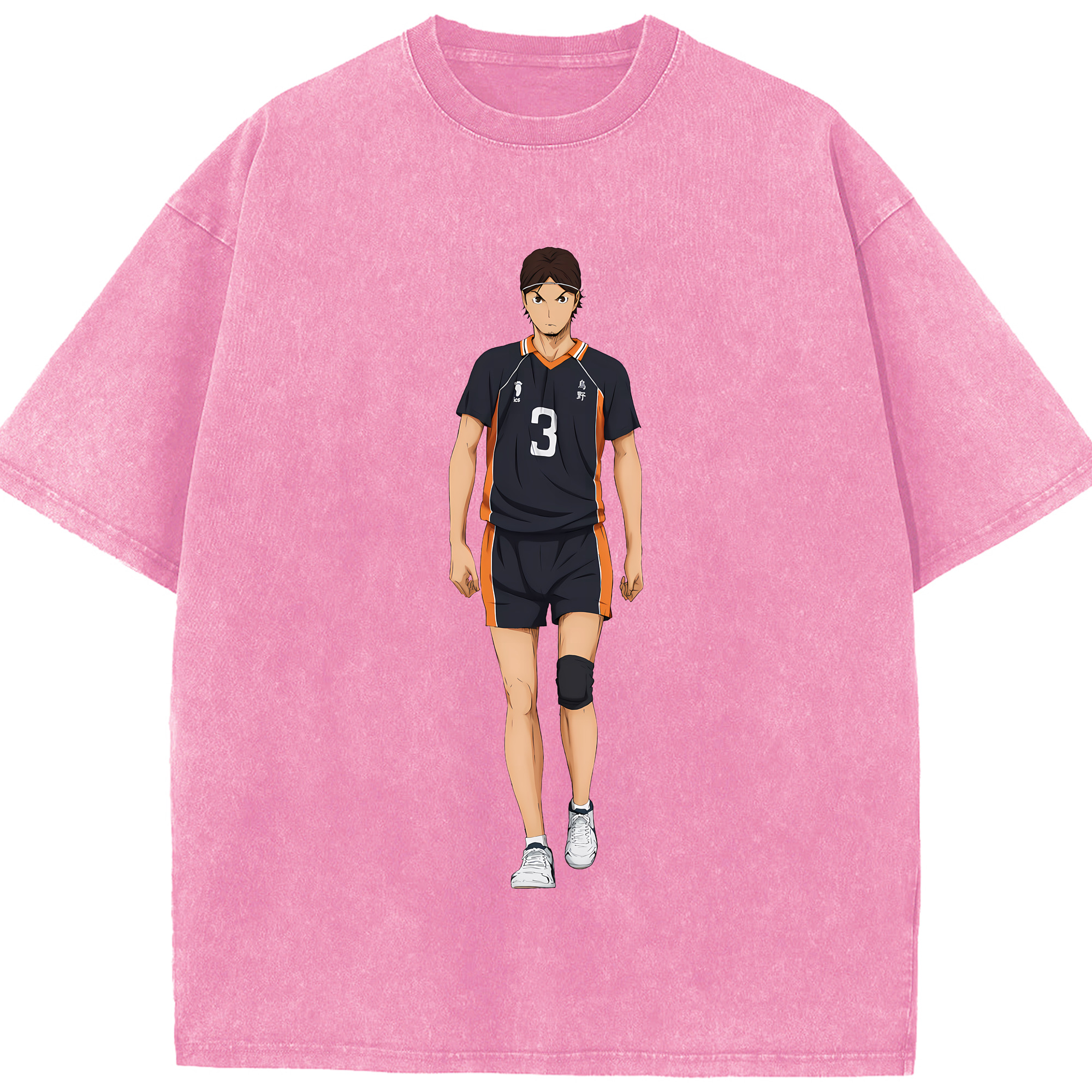 （画像用） ハイキュー!! Haikyu!! 綿100% ヴィンテージ風 半袖Tシャツ（フロントプリント）